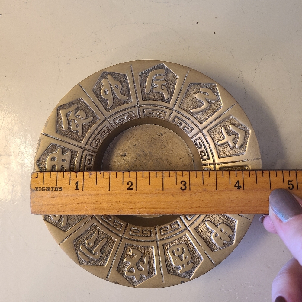 Vintage Brass Ashtray Trinket Dish Korea - Picture 6 of 7